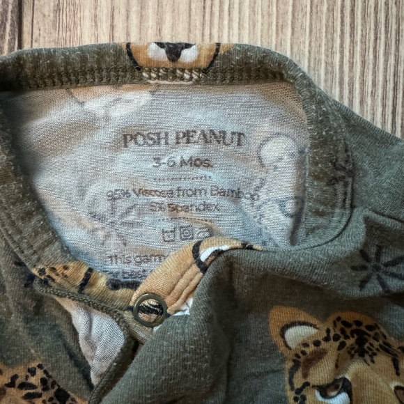 Posh Peanut Baby Girl 3-6 Months Bamboo Footie - Picture 2 of 3